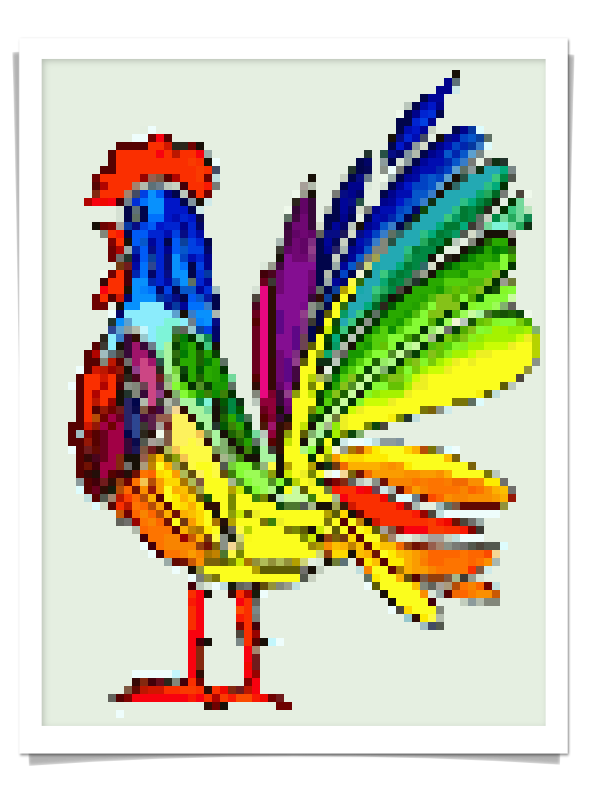 Rooster Pixel Art